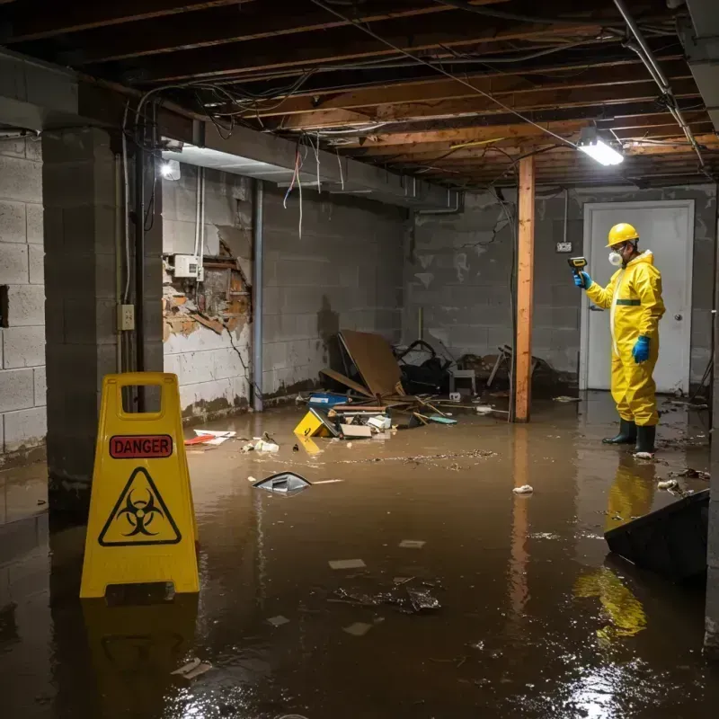 Flooded Basement Electrical Hazard in Brookside, AL Property